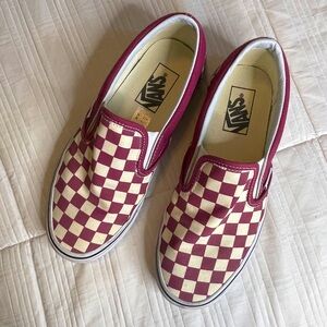 Vans checkerboard slip ons - Fuchsia (dark pink)